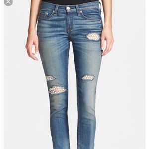 Rag and Bone Crochet Lace Jeans